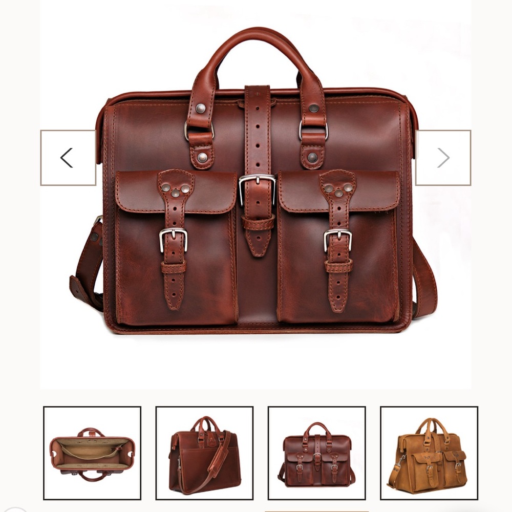 Saddleback Leather Flight Bag Leather Briefcase for Men